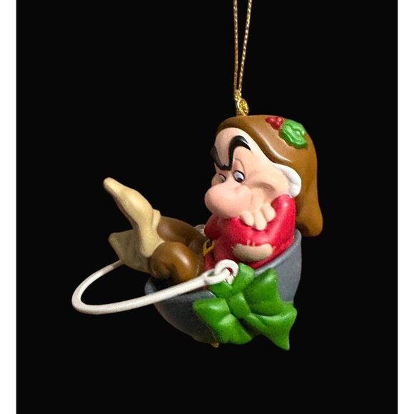 Disney Snow White Grumpy Ornament Grolier Presidents Edition dwarf + box - Picture 4 of 7